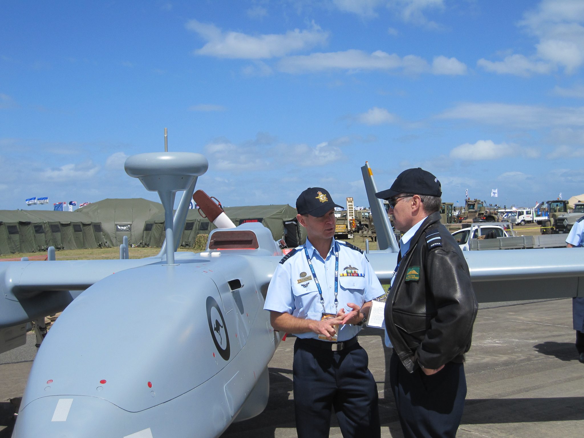 Heron uncrewed aircraft at Avalon Airshow, 2011