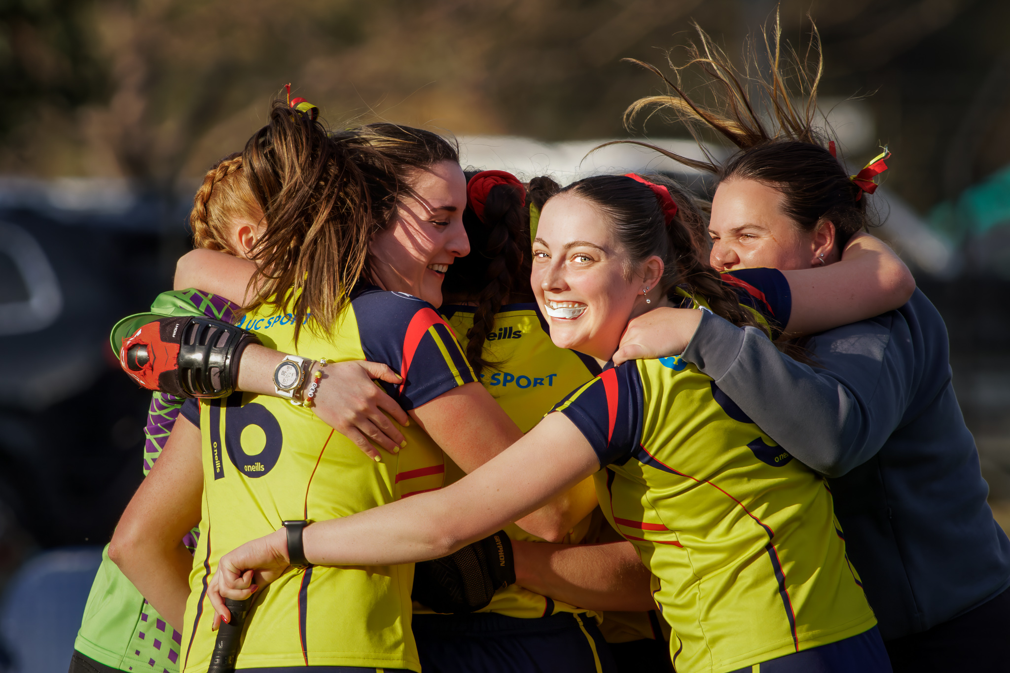 Hockey ACT senior women's grand final, winning side celebrates