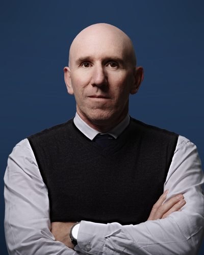 Dr Anthony Walker, Look 1, vest and shirt, OHP navy