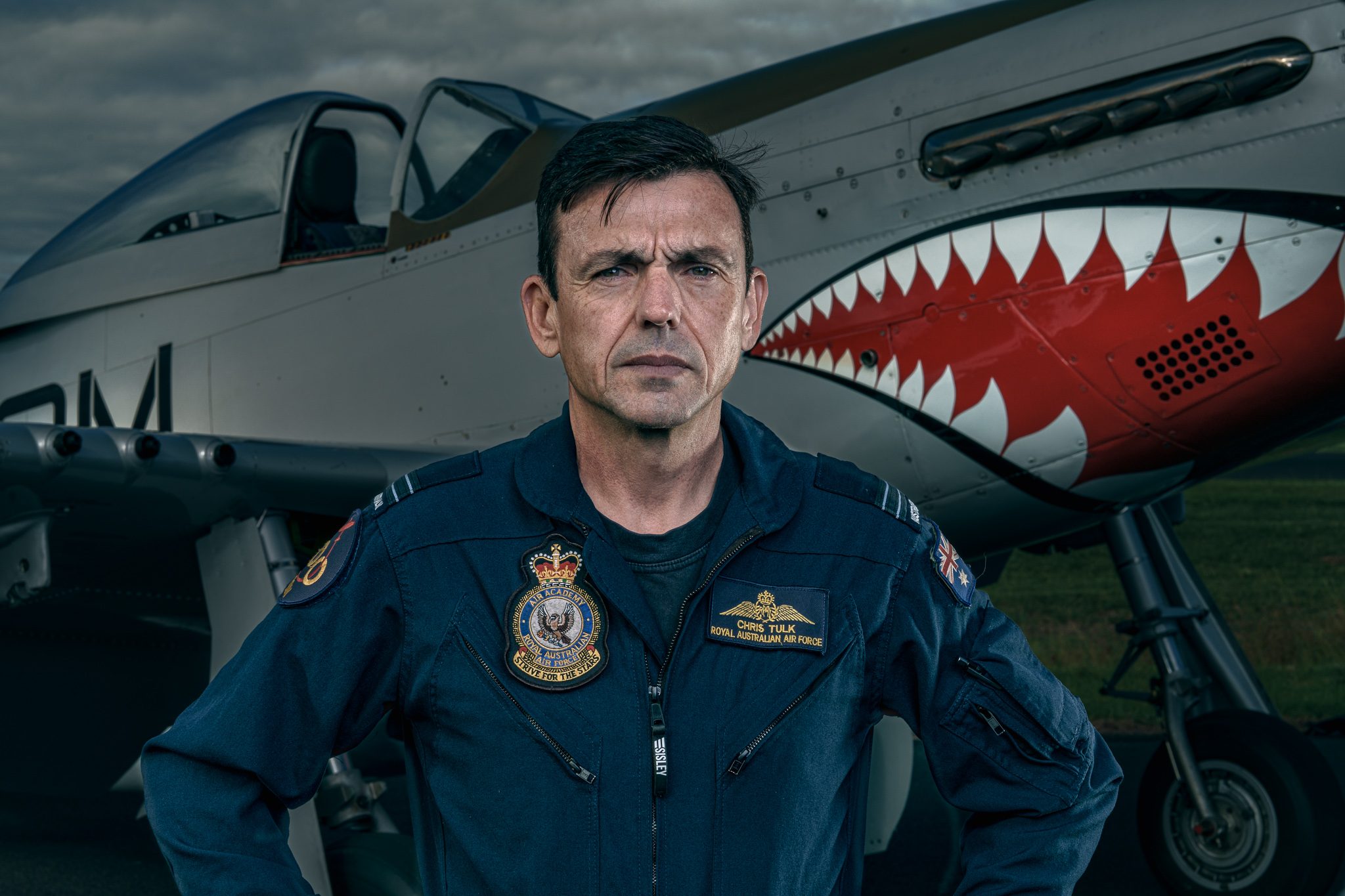 FLTLT Chris Tulk, cockpit portrait