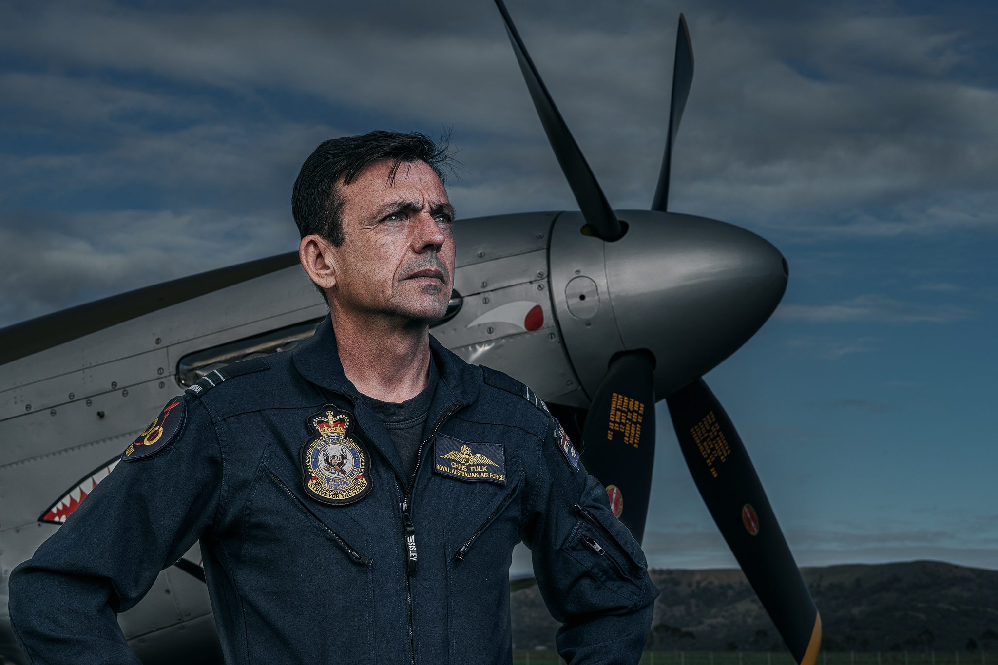 FLTLT Chris Tulk, cockpit portrait