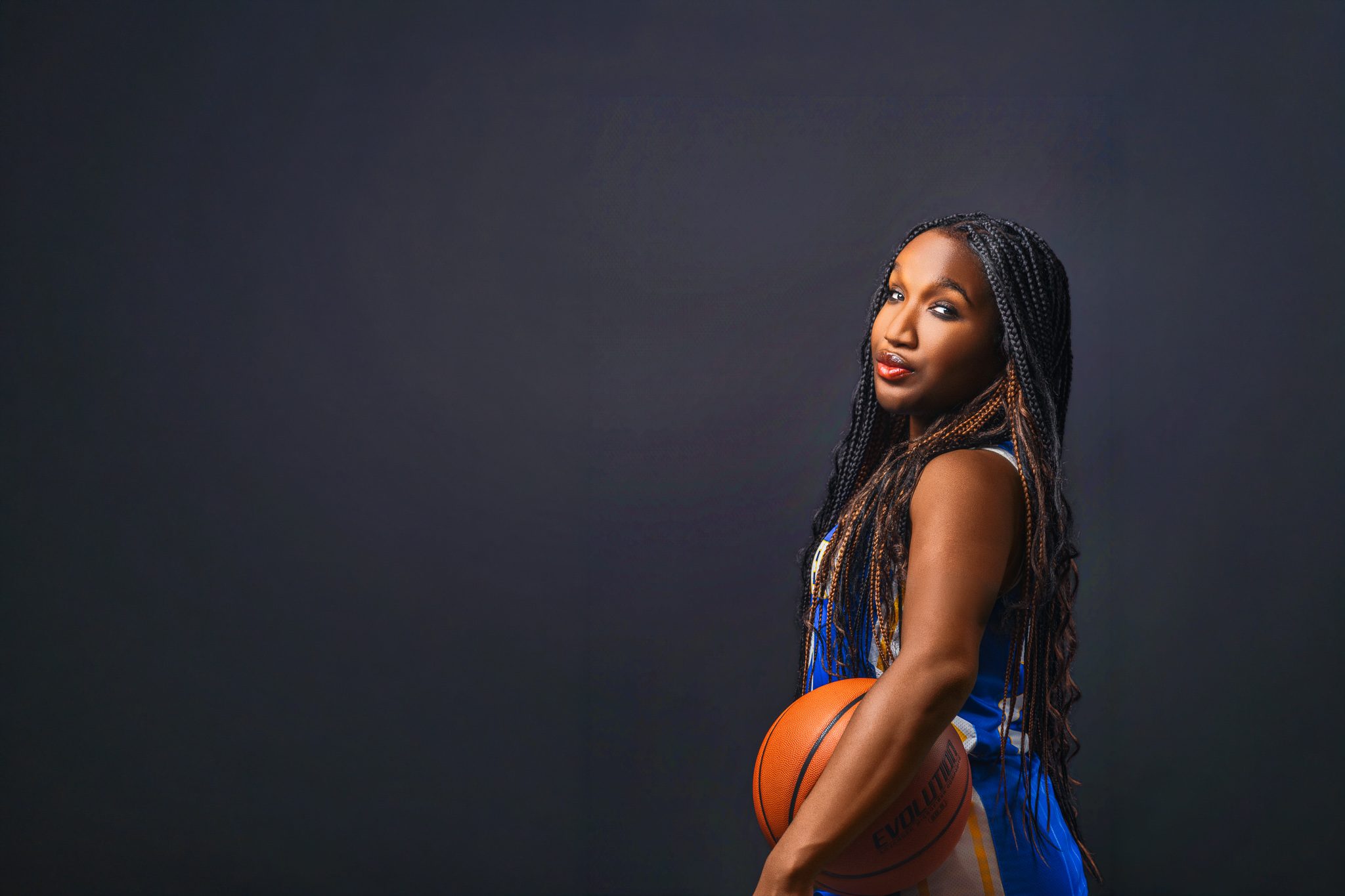 Elite basketball athlete portrait